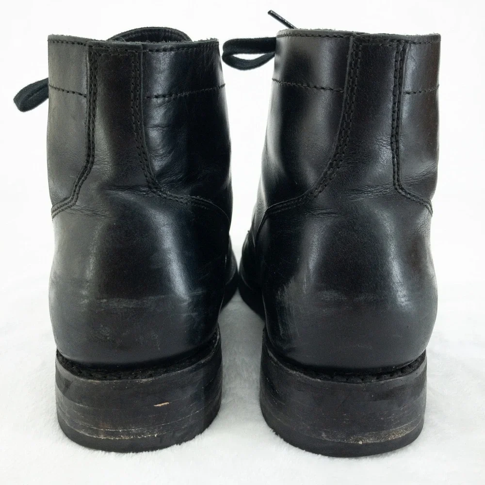 Thursday Boot Company Captain Boots Mens 9.5 Black Leather Cap Toe Hand Made